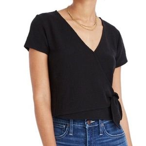madewell texture & thread wrap short sleeve top